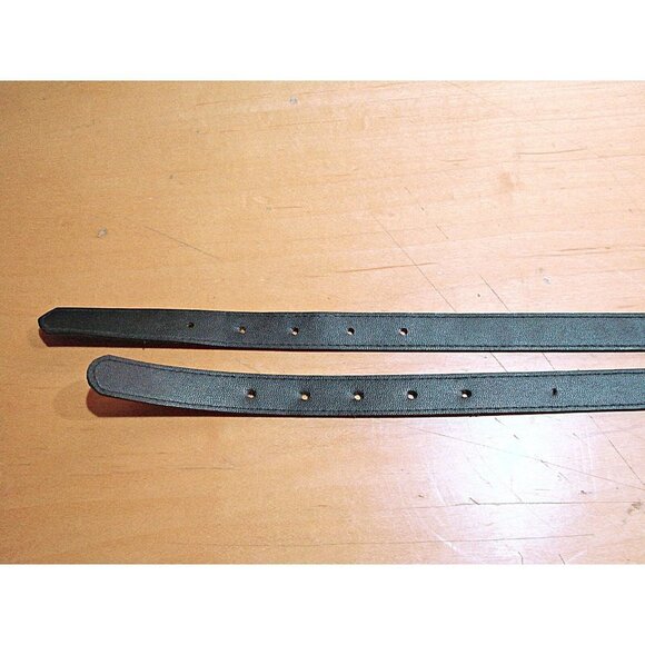 Lot of 2 Womens Brown Black Croc Design Faux Leather Dress Belts Size 10 - Picture 5 of 8